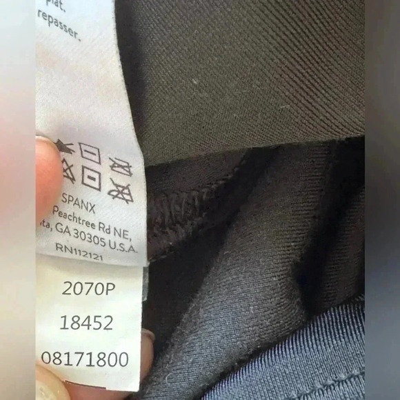 SPANX Velvet Leggings Black Stretch Shapewear Bodycon High Waist Versatile - Picture 5 of 10